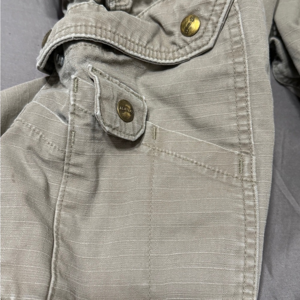 Carhartt Men's Beige Military Drab Cargo Ripstop Shorts Sz 32 Relaxed Fit - Picture 3 of 15
